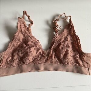 Aerie Lace Bralette in Soft Brown